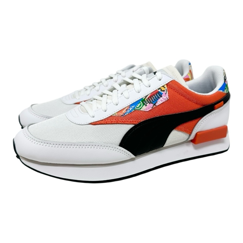 Puma Men’s Future Rider INTL Game 37597101 White/Tigerlily Size 10 - Picture 3 of 9